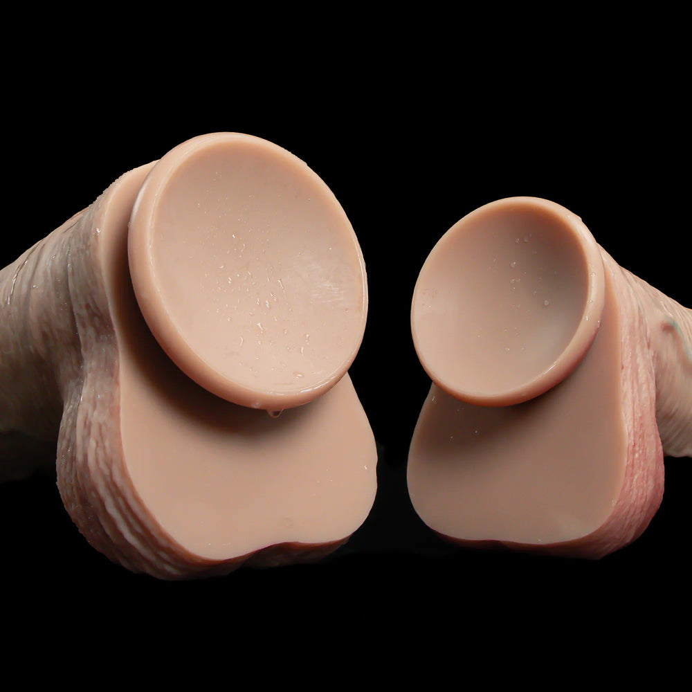 Underside view of two Velrasken bases showing their round suction cups