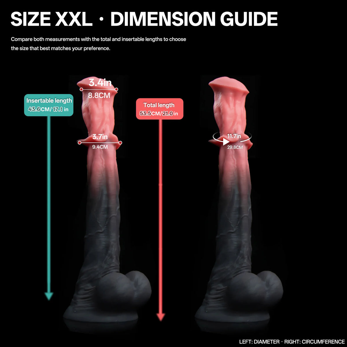Bellmantle — Flared-Collar Silicone Horse Dildo