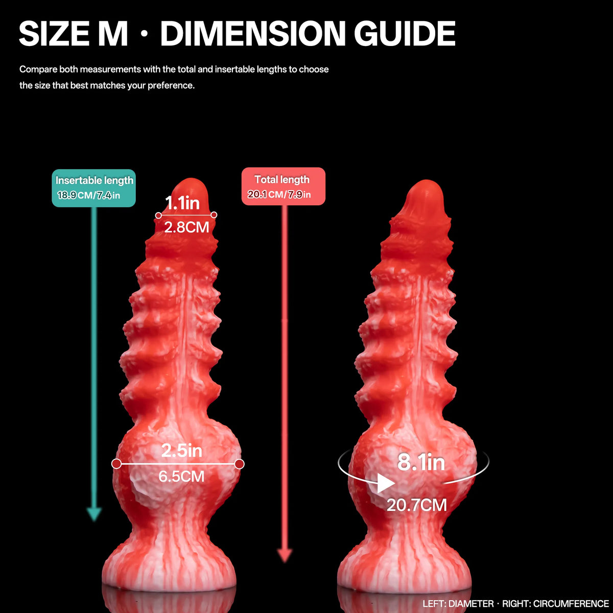 Relsava - Textured Single-Knot Fantasy Dildo